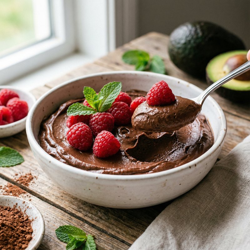 Chocolate Avocado Protein Mousse